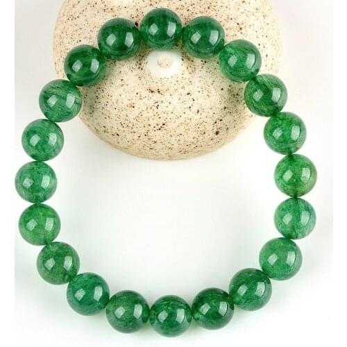 New Fine Jewelry Natural Green Strawberry Crystal Bracelet Beaded Bracelets Strawberry Stone Women Bracelet