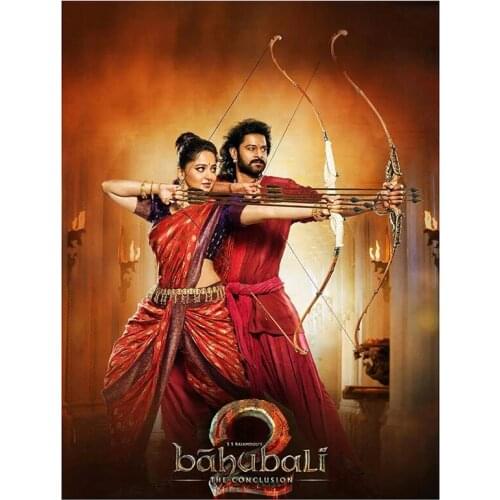 New Arrivals 5D DIY Full Round Diamond Painting Baahubali Movie Poster Embroidery Cross Stitch Rhinestone Home Decor Gift Y1481