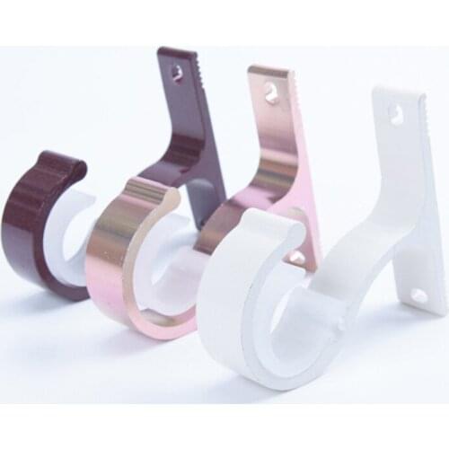 New Aluminum Alloy Curtain Rod Installation Hook Hanger Storage Rack Support Bracket Home Decro Accessories