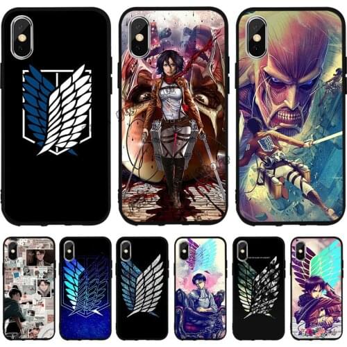 Attack on Titan Cases for Iphone Samsung Huawei Xiaomi Redmi 3D Cartoons Anime Print TPU Phone Case Mobile Phone Accessories