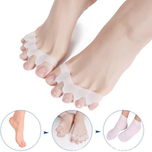Toe Separator Correction Hallux Valgus Corrector Silicone Orthopedic Hammer Separator Straightener Foot Care Tool Bunion Relief