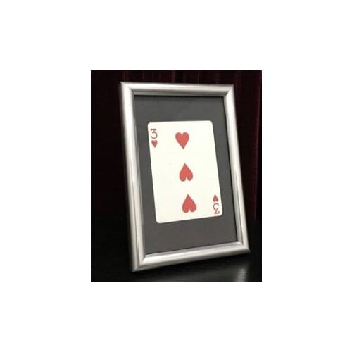 Signed Card Thru the Frame (11cm*16cm) Japan Stage Magic Tricks Card Vanishing Illusions Magician Toys Fun Close up Magia