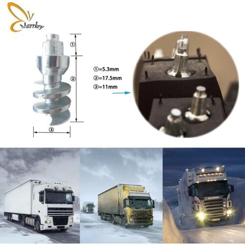 Marrkey Spikes for Tires/Tire Studs/Ice Stud Snow Chians for Truck/Loaders/Tractors/Skid Steer Tires(180-ton heavy equipment)