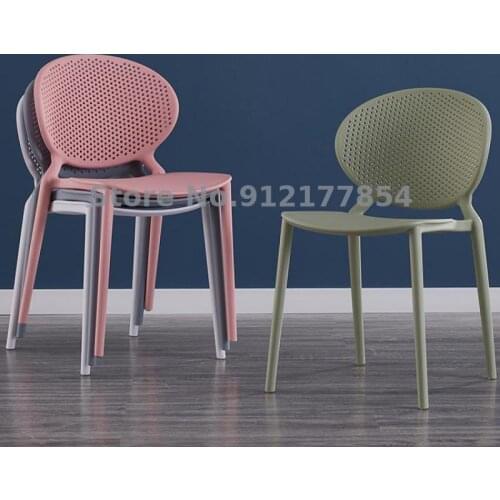 Nordic dining chair creative chair backrest makeup chair plastic modern minimalist lazy net red home restaurant ins style