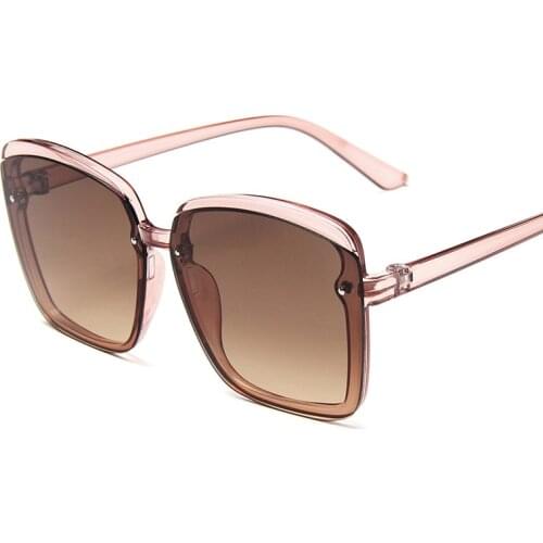 2020 Oversize Square Sunglasses Women Vacation Beach Sun Glasses Luxury Vintage Brand