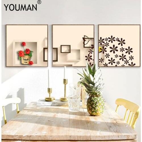 Modern 3D Art Frameless Poster White Canvas Painting Wallpaper Home Decorate Canvas Painting Modern Couture Wall Art Living Room