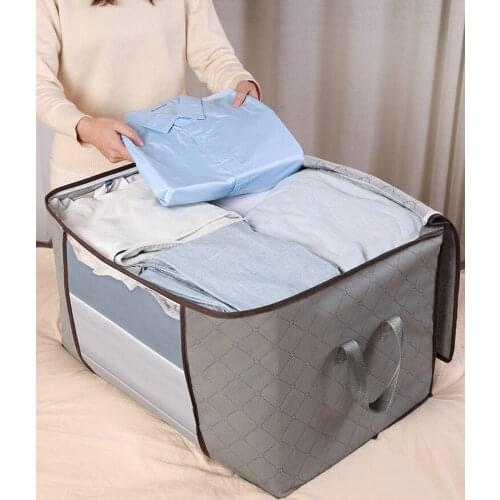 Clothes Storage Bag Folding Quilt Dust-Proof Cabinet Finishing Box Home Storage Supplies Waterproof Portable Bags Organizador
