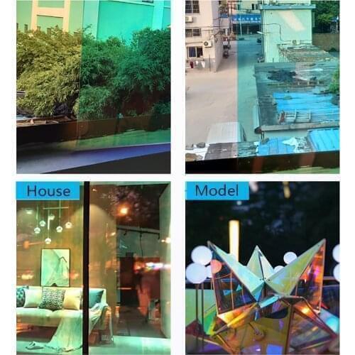 SUNICE Clothing Store Chirtmas Fesitval DIY Rainbow Effect Decorative Window Film For Home Window Glass Self-Adhesive