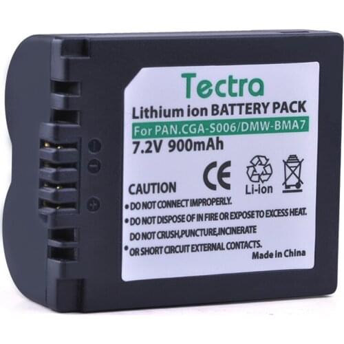 Tectra CGA-S006 DMW-BMA7 S006 CGR-S006E Battery+LCD USB Charger for Panasonic DMC FZ7 FZ8 FZ18 FZ28 FZ50 FZ30 L50 Camera