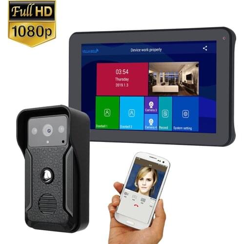 9 inch Wifi Wireless Video Door Phone Doorbell Intercom Entry System with HD 1080P Wired Camera Night Vision