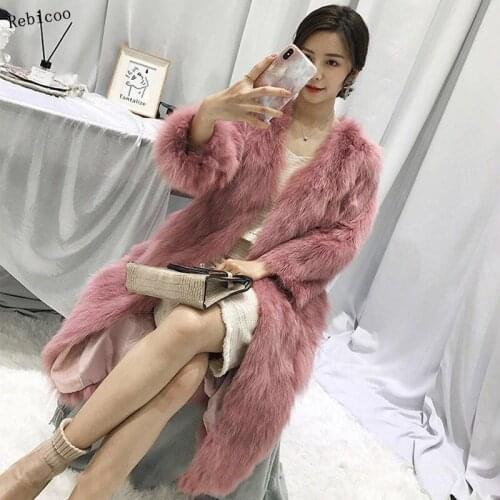 Fake Fox Fur Coat Women 2020 New Winter Thick Warm Thick Furry Fur Coat Overcoat Womens Korean Jacket Outerwear Lady Clothes
