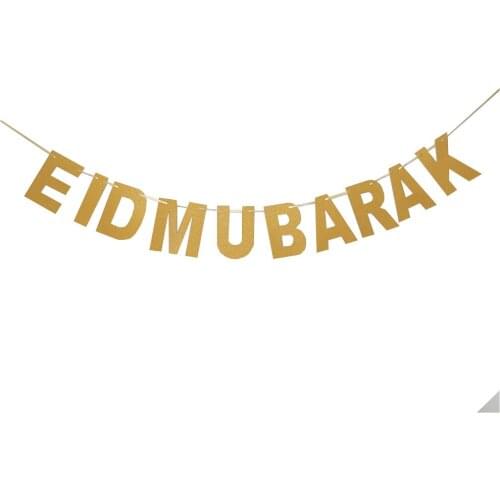Gold Ramadan Kareem Decoration Eid Mubarak Banner Eid Ramadan Party Favor Eid al-fitr Ramadan Mubarak Decor