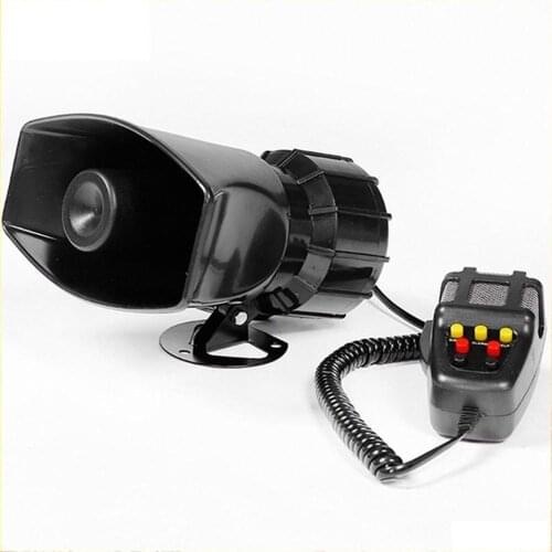 Tone Sound Car Emergency Siren Car Siren Horn Mic PA Speaker System Emergency Amplifier Hooter 12V 100W Car Alarm Horn