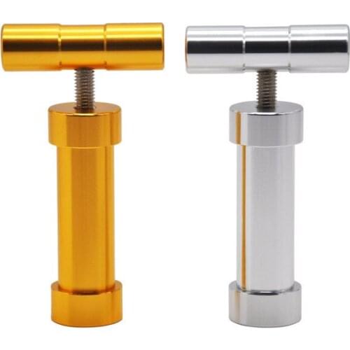 1PCS Metal Pollen Presser Compressor Press Spice Herb Grinder Tobacco Crusher Handle Tools Smoking Gadgets Cigarette Accessories