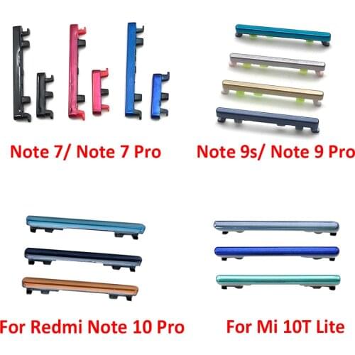 10Pcs/lot Power Button+Volume Side Button For Xiaomi Redmi Note 7 Pro