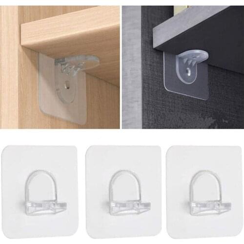 10Pcs Shelf Support Adhesive Pegs Clapboard Stickers Clips Closet Cabinet Shelf Support Clips Wall Hanger For Kitchen Bathroom