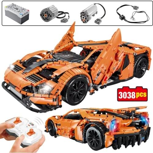 3038pcs City Technical RC/non-RC Racing Car MOC Model Building Blocks Remote Control Sports Vehicle Bricks Toys for Kids