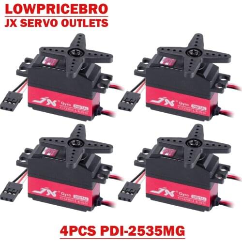 4PCS Pack JX PDI-2535MG 25g Metal Gear Digital Coreless Gyro Servo for RC Helicopter Fixed-wing