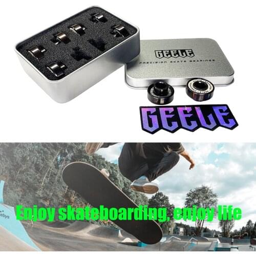 8 Pcs 608 Skateboard Bearing ABEC-11 Longboard Stable Ball Bearings Parts Wheel Parts Components Double Sealed Shield Skates