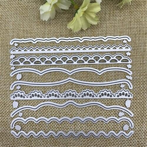 9pcs/Set Lace Cards Metal stencil mold Cutting Dies decoration scrapbook die cuts Album Paper Craft Embossing DIY Card Crafts