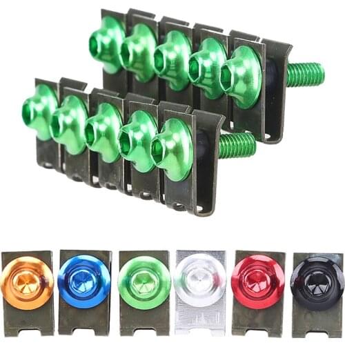 10X New Motorcycle Motos La Moto Motocicleta Scooters Fairing Body Bolts 5mm Spire Speed Fastener Clips Screw Spring Bolots Nuts