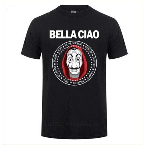 Brand clothing House of Paper Money Heist La Casa De Papel T Shirt Short Sleeve T-shirt For Men Plus Size XS-3XL Cotton Team Tee