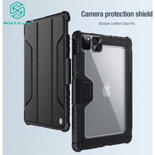 For Apple iPad Air 4 10.9 Case NILLKIN Bumper Slide Camera Protect Magnetic Flip Leather Back Cover For iPad Pro 11 12.9 2021