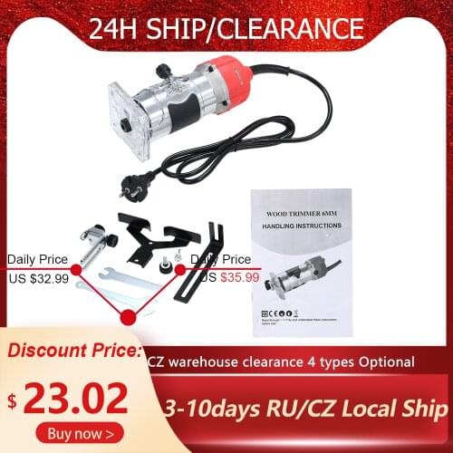 Woodworking Electric Trimming Machine Wood Trimmer Router Electro mechanical Wood Milling Engraving Trimmer Slotting Machine