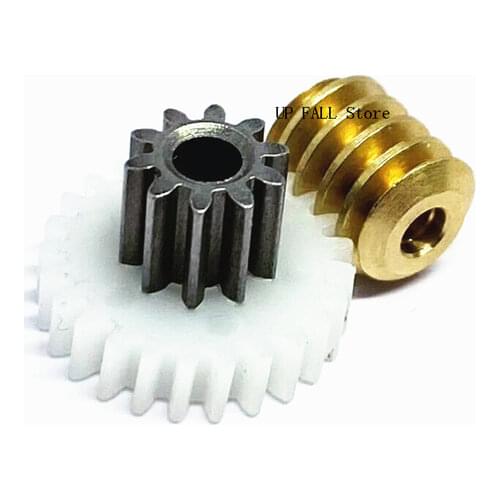 0.5M Copper Worm Gear Plastic 10T-25T 1.98MM 2.5MM Parts DIY 370 Model Motor SET