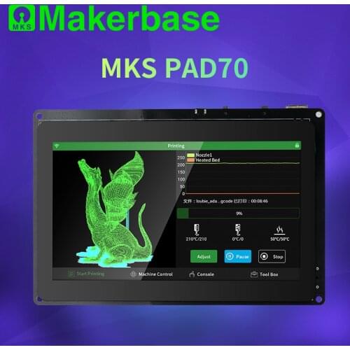Makerbase MKS Pad7 capacitive smart display 7.0 inch Android Pad 3D printer parts gcode visualizer online slice remote printing