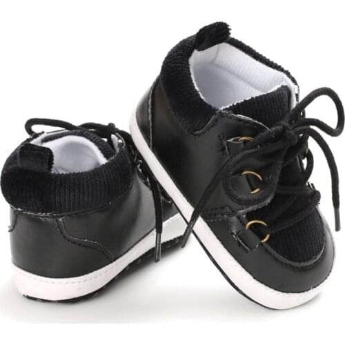 Cotton Soft Sole Infant Toddler Baby Boy Shoes For 0-18 Months Baby First Walkers Pu Leather Baby Shoes