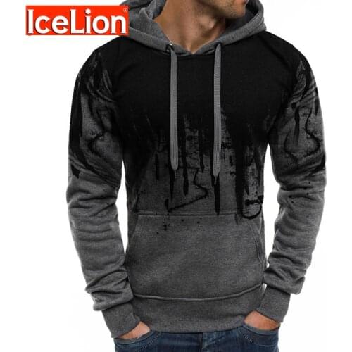 IceLion 2021 Sweatshirts Men Brand Hoodies Cotton Buttons Sweatshirt Men Hip Hop Mens Sportswears Spring Male Hooded Pullovers