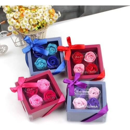 Artificial Rose Flower Soap Flower 9Pcs Essential Oil Fake Flowers Hands Washing Cleaning Bath Valentines Day Mothers Day Gift