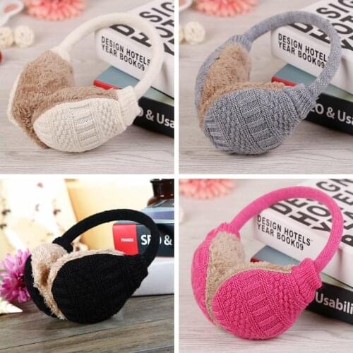 Plush Winter Ear Warmers 2020 New Warm Ear Muffs Winter Knitted Earmuffs For Women Winter Ear Protector Cover