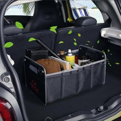 For Smart 453 451 450 Fortwo Forfour Car Foldable Black Storage Box Bag Oxford Cloth Organizer CarTrunk Storage Sort Accessories
