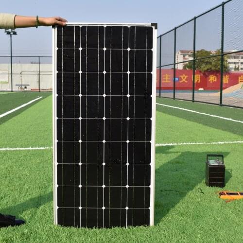 Glass Solar Panel 100w 200w 300w 400w Mono Solar Cell 12v 24v Battery Charger For RV/Boat/Car/Home Roof Waterproof and Durable