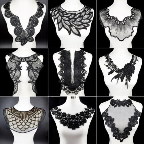 Vintage Original Lace Collar Dress Sewing Craft Lace Fabric Neckline Collar Applique Trims Scrapbooking
