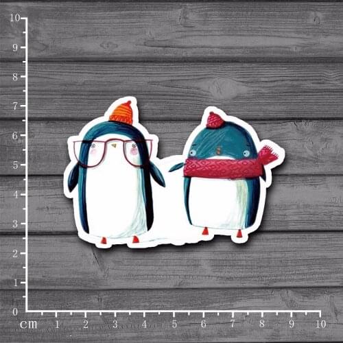 Silly Penguins Waterproof Laptop Notebook Skin Stationery Stickers Snowboard Luggag Decal For kid Toy Suitcase Stickers[single]
