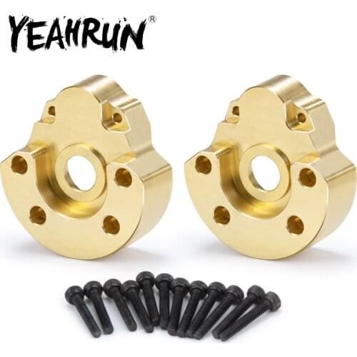 YEAHRUN Brass Heavy Front/Rear Axle Wheel Counterweight Cover Knuckle for Redcat GEN8 1/10 RC Rock Crawler Car Parts Accessories