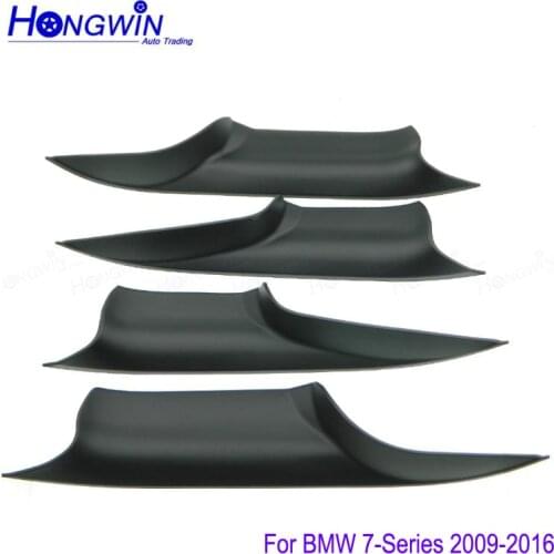 Car Interior Door Handles for BBMW f01 f02 7-Series Rear Front Left Right Inner Doors Panel Handle Black Trim Cover