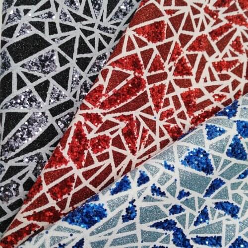 1PC 21X29CM Synthetic Letaher, Cuero Sintetico Printed Glitter Leather For Making Bows Accessories T31E