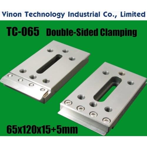 2pcs pack) TC-065 Double-sided Clamping Parts 65x120x15+5mm, Stainless Steel High quality tooling for all Wire EDM machines