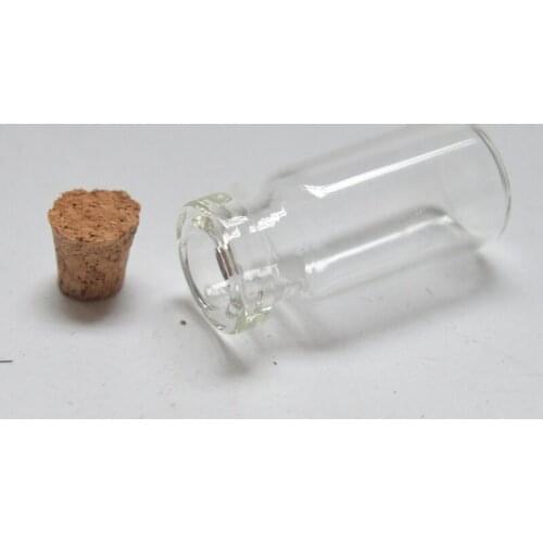 20pcs Small Clear Bottle Tiny Wishing Message Empty Glass Vials With Cork Stopper 2ml mini Containers