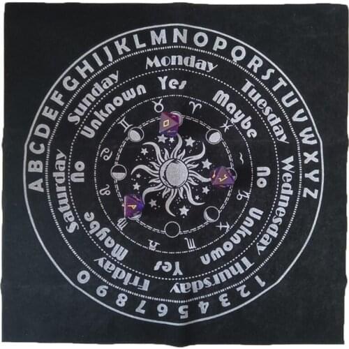 30x30cm Art Pagan Altar Cloth Tablecloth Pendulum Chart Divination Game Card Pad