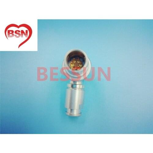 Lemo 0B 6pin connector plug , FHG.0B.306.CLAD, 90 degree elbow plug,plugMedical connector plug 6 pin