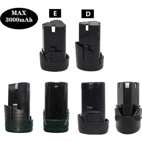 3000 mAh Large Capacity Hand Drill Battery 12V Electric Screwdriver Power Battery Pack Rechargeable 18650 Battery