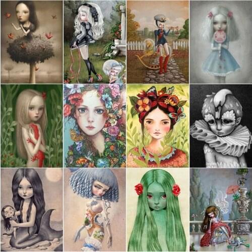Little Girl Diy 5D Diamond Painting Cartoon Hanging Paintings Full Square&round Embroidery Mosaic Cross Stitch Home Decor Gift