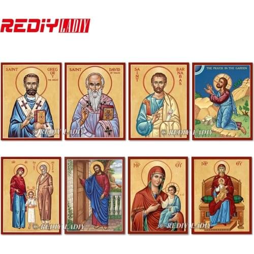 REDIY LADIY Diamond Painting Cross Stitch Religion Icon Mosaic Pattern Diamond Embroidery 5D Full Square Rhinestone Needlework