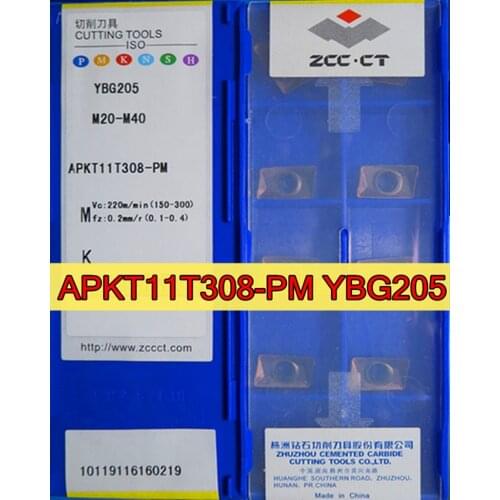 APKT11T308 APKT160408 PM YBG202 YBG212 YBG205 YBG302 YB9320 100% original Zcc.ct Carbide insert