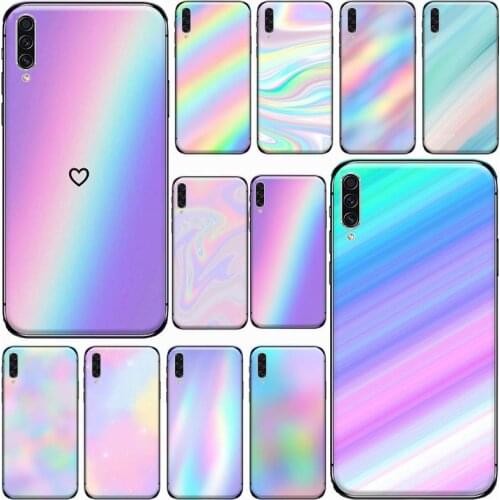 Glossy Rainbow Phone Case For Samsung galaxy S 21 20 10 8 A 51 71 50 21s 70 40 20 20e note 10 plus Ultra 5g fe